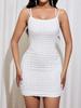 Estilo de design de nicho desejo Amazon cor sólida sexy slim strap vestido Europa e Estados Unidos comércio exterior para saias curtas