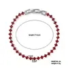 Bestseller internacional: Pulseira tennis com zircônia verde incrustada em cobre, luxo leve, versátil, pulseira de joia feminina de alta qualidade