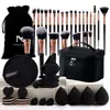 Conjunto de 47 peças de ferramentas de beleza combinação bolsa de cosméticos xiangfeng conjunto de pincéis de maquiagem esponja de maquiagem portátil para lavar viagem maquiagem