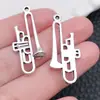 Instrumento Musical Plata Antigua Símbolo Musical Colgante Retro Aleación Joyería Colgante DIY Pulsera Collar Llavero Accesorios