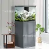 Tanque de Peces Pequeño para Sala de Estar 2026 Nuevo Modelo Tanque de Peces con Filtro Inferior Vidrio Ultra Transparente No Requiere Cambio de Agua Tanque Vertical para Peces Dorados Junto al Mueble de TV