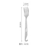 Talheres Leves de Titânio Puro com Cabo Reto, Garfo e Colher de Titânio Puro para Uso Doméstico, Viagem, Acampamento, Piquenique, Garfo de Salada, Colher, Colher de Sopa