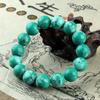 Pulseira de contas grandes turquesa com anel único de cera de abelha Pulseira Tang Sancai variedade de pulseiras de turquesa no atacado