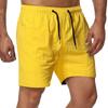 Calças de banho casuais masculinas curtas de verão, shorts de secagem rápida, calças de praia, calças de cor sólida