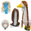 Comercio Exterior Transfronterizo Venta Caliente Hecho a Mano Tejido de Ganchillo Peluca Sombrero de Ganso Americano Lindo Sombrero Decorativo Peluca Cubrecabezas