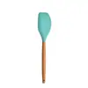 Juego de Utensilios de Cocina de Silicona con Mango de Madera Espátula Multifuncional Cuchara de Cocina Pala Juego de 13 Piezas Barril de Almacenamiento