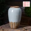 Jarrón de cerámica Jingdezhen, adorno para sala de estar, arreglo floral, maceta de alto nivel, maceta grande de cerámica retro, decorativa, estilo chino