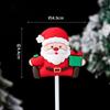 Árbol de Navidad 2026 Árbol de los Deseos Decoración para Pastel Papá Noel Sosteniendo Árbol Adorno de Goma Blanda Estrella de Cinco Puntas Topper Festivo