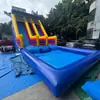 Parque de piscinas de escorregador aquático inflável de PVC aluguel preço de fábrica