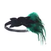 Tiara de Cabelo Retro com Strass Transfronteiriça 1920 Great Gatsby Tiara de Pena Acessórios de Cabelo para Festa de Coquetel Atacado