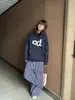 Sudadera con capucha estilo coreano, estilo perezoso, estampado de letras para mujer en otoño e invierno, forrada de polar para Heattech, versátil para deportes y ocio