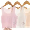 Ropa interior para niñas Verano Seda de Hielo Sin Marcas Bra de Desarrollo para Estudiantes Ligero Transpirable Lindo Cómodo Chaleco Pequeño para Niñas