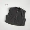 Chaleco de Algodón Reversible 2025 Invierno Nuevo Estilo para Niños y Niñas, Chaleco a Cuadros para Niños Pequeños y Medianos, Chaleco Cálido, Estilo Coreano de Moda