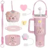 Accesorios Decorativos Stanley Correa de Mano de Cuerda Trenzada Estuche para Labial Llavero Duende Briqueta Funda de Silicona Antideslizante para Taza