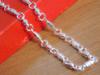 JL067 plata Miao galvanizada 4 mm flor de arroz cuentas de oliva plateadas collar de hombre patrón de plata imitación plata quemada plata