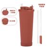 Nuevo Modelo 2026 Taza Térmica de Gran Capacidad 830ml con Asa Conveniente y Popote Desplegable, Taza con Popote de Agujero Grande