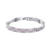Mecanismo de Cierre Cadena Pulsera de Plata S925 Fila Única Circonita Diamante Artificial Pulsera Venta Directa de Fábrica