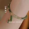 Pulsera Retro Verde Bambú Estilo Chino Nuevo Femenina Diseño Nicho Sentido Simple Pulsera Versátil Joyería para Novias Estilo Nuevo