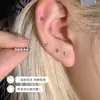 Mini Pendientes de Botón de Circonita Color Dopamina Versátiles para Mujer, Pendientes Minimalistas de Acero de Titanio de Alta Gama para el Día a Día, Exquisitos Nuevos Accesorios para Orejas