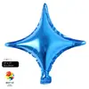 Globo de película de aluminio pequeño de 10 pulgadas con forma de estrella de cuatro puntas, decoración de fiesta de cumpleaños, globo de estrella de aluminio de papel de aluminio