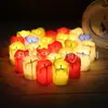 Velas eletrônicas de LED com núcleo de fibra preta vela de aniversário vela criativa para bar decoração de casamento luz de vela de simulação