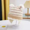 Gorro de bebé otoño e invierno de punto protección para las orejas cálido gorro de lana para niños lindo super lindo para niños y niñas tejido invierno moda