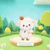 Lindas Ovejas Blancas de Peluche Pegatinas de Tela Bordadas para Ropa Pegatinas de Pudín para Fundas de Teléfono Móvil Pegatinas Bordadas Decorativas Autoadhesivas