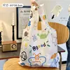 Bolsa de compras de gran capacidad ins linda para el supermercado portátil plegable de un solo hombro bolsa tote ecológica para la compra de comestibles bolsa de compras ecológica