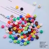 Cuentas de ábaco planas y redondas de colores candy para pulseras de cuentas DIY, cuentas espaciadoras, accesorios de joyería y materiales al por mayor