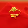 Anillos Grandes de Gypsophila Chapados en Oro de Oferta para Mujer, Varios Anillos con Forma de Corazón, Anillos con Carácter de Fortuna, Anillos para Mujer, Joyería de Oro Arena al por Mayor de Fabricantes