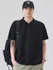 Camisa polo para hombre, nuevo modelo verano 2026, cuello henley, camiseta de manga corta, marca de moda, corte holgado, color liso, top casual de manga corta