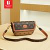 Bolsa feminina Bani Meizi, bolsa tipo sela trapezoidal, bolsa requintada de axila de alta qualidade, leve, luxuosa, moderna, com flores antigas, bolsa transversal de ombro