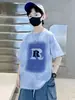 Roupas Infantis Meninos Camiseta de Manga Curta Roupas de Verão 2025 Novas Tops Infantis Verão Crianças Médias e Grandes Verão Meninos Tendência t Atacado
