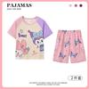 Pijama Infantil Sudeste Asiático para Meninas Verão Meninas Meninos Manga Curta Fino Ar Condicionado Roupa para Meninas Estilo Ocidental Roupas de Casa