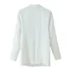 Camisa de Color Sólido de Manga Larga con Doble Botonadura y Cuello de Solapa Blazer de Manga Larga Nuevo Primavera 2026 AliExpress Transfronterizo