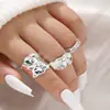 Anillo de estilo frío ins nuevo transfronterizo con textura irregular, juego de 3 piezas, personalidad, nicho, joyería elegante de lujo ligero