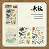 Pegatinas de Paisaje Crepuscular Serie Cuatro Estaciones de Jiangnan Tendencia Nacional Estilo Antiguo Casa Tridimensional Apilada 3D Pegatinas de Paisaje para Diario