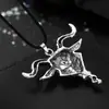Colar Pingente Carneiro Satânico Animal Olho de Diabo Acessórios de Moda Retrô Hip Hop Joias Masculinas Europeias e Americanas Liga