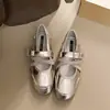 Zapatos de mujer elegantes y a la moda con hebilla de cinturón, nuevo estilo de verano 2026, suela plana, mocasines que aumentan la altura, zapatos casuales versátiles