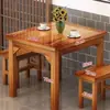 Mesa de restaurante e cadeira de madeira maciça, combinação de mesa e cadeira para fast food, lanchonete, churrascaria, macarrão, mesa e cadeira, barraca de comida, restaurante de café da manhã, mesa carbonizada