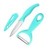 Cuchillo para fruta de acero inoxidable cortador de verduras melón cepilladora pelador pelador cocina 2 piezas herramientas de cocina multifuncionales