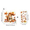 Pegatina transparente para ventana de cristal de adherencia estática, no requiere adhesivo, con una ardilla juguetona y linda, para crear una atmósfera de Halloween