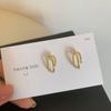 Pendientes de metal de moda S925 con aguja de plata 2022, diseño de nicho, estilo frío avanzado, elegantes y elegantes para mujer.