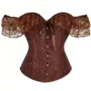 Estilo Retro Europeo Nuevo Encaje Hueso de Pescado Corsé Cinturilla Chaleco Un Hombro Control Abdominal Moldeador de Cintura Moldeador Corporal Ropa