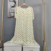 Novo Pijama de Algodão e Seda 2025 para Mulheres, Verão Fino Tamanho Grande, Vestido Longo de Algodão Artificial de Manga Curta para Usar por Cima