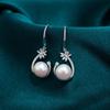Colar de pérolas de água doce artificial presente feminino para idosos Dia das Mães deusa festival moda luz pingente de flor de luxo
