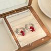 Pendientes elegantes de estilo retro con diseño de hebilla de oreja de flor, con cuentas sencillas y personalidad, combinables con todo, a la moda para mujer.