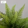 Plantas de Helecho Simuladas, Hojas de Helecho de Doble Capa, Decoración para el Hogar de Interior, Accesorios de Pared de Planta de Goma Suave, Decoración de Arreglo Floral de Planta Verde, Hojas de Helecho