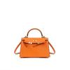 Bolsa Kelly Personalizada Bolsa de Couro Genuíno Bolsa Transversal Nova Bolsa de Ombro Feminina Versátil Trabalhadora de Escritório Bolsa de Mão Feminina de Alto Nível