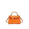 Bolso Kelly Piel Genuina Bolso Cruzado para el Trabajo Versátil para Mujer Nuevo Estilo para Oficinista Bolsos de Mano de Gama Alta para Mujer